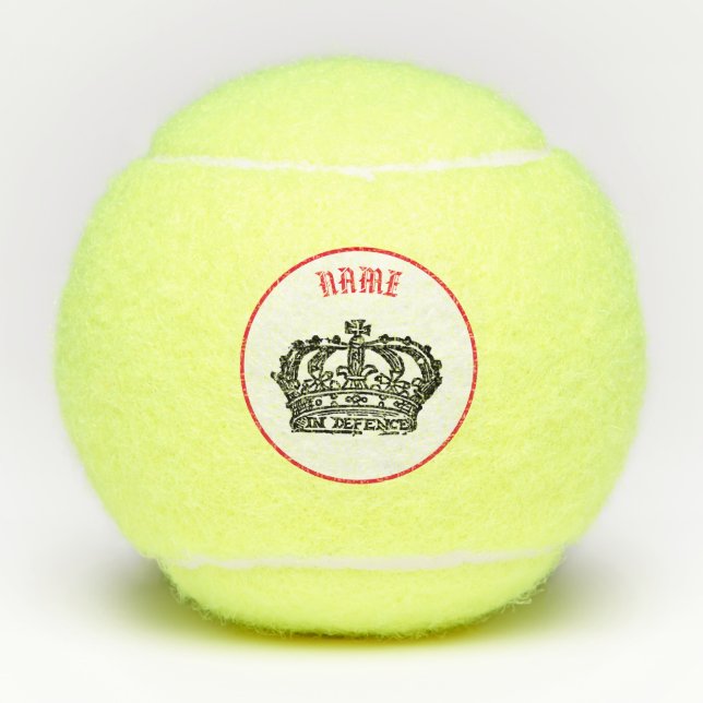 CROWN QUEEN CUSTOM NAME Tennis Ball (Front)