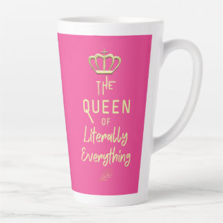 Crown Queen of Everything Gold   Latte Mug