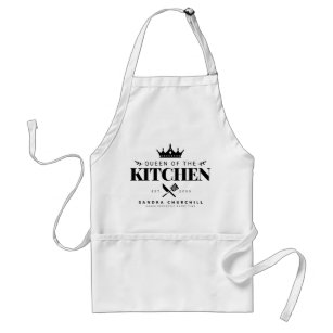 Crown Queen of The Kitchen Lady Chef Personalised Standard Apron