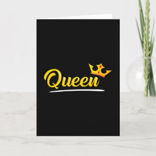 Crown Queen Princess Gold Royal Funny Gift Idea Card