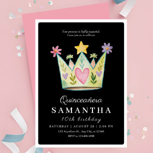 Crown Quinceanera Invitations