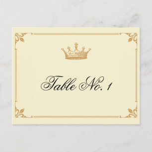Crown Regency in Gold and Ivory Table Number Postcard