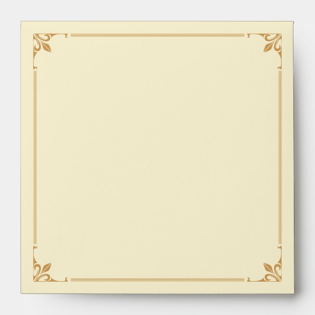 Crown Regency in Gold and Ivory Wedding Envelope (Front)