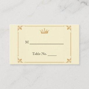 Crown Regency in Gold Ivory Wedding Place Cards