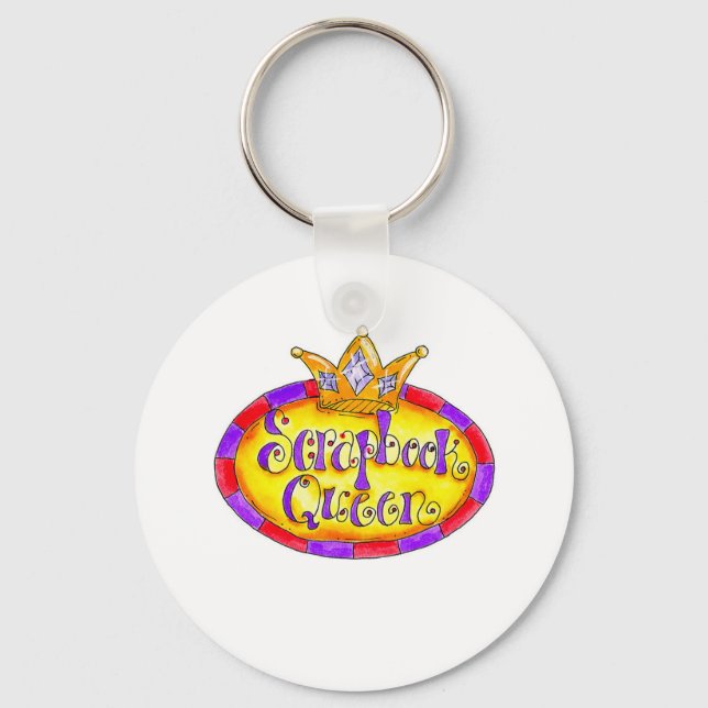 Crown Scrapbook Queen Key Ring (Front)
