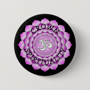 CROWN SPIRITUALITY PURPLE Chi Chakra Button