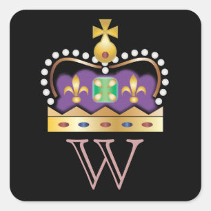 Crown Stickers with monogram