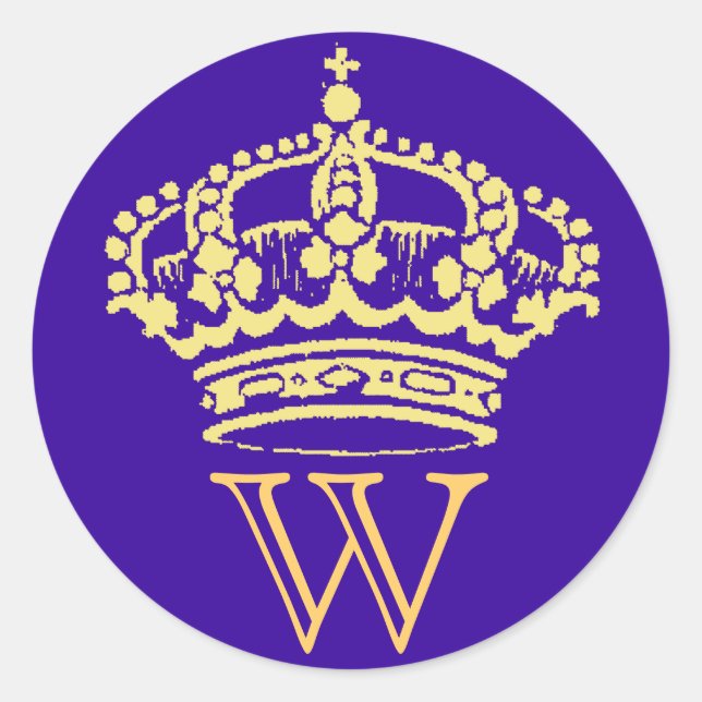 Crown Stickers with monogram (Front)