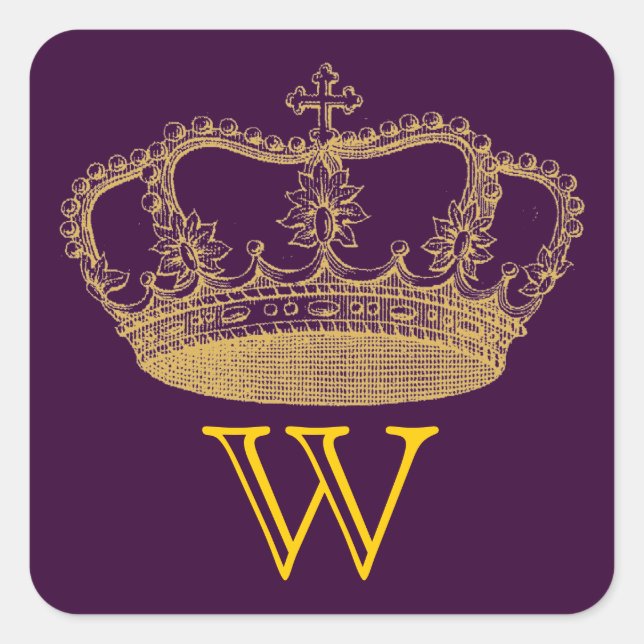 Crown Stickers with monogram (Front)