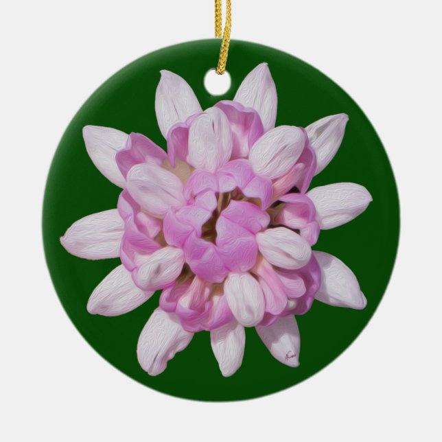 Crown Vetch #1 Ceramic Tree Decoration (Front)