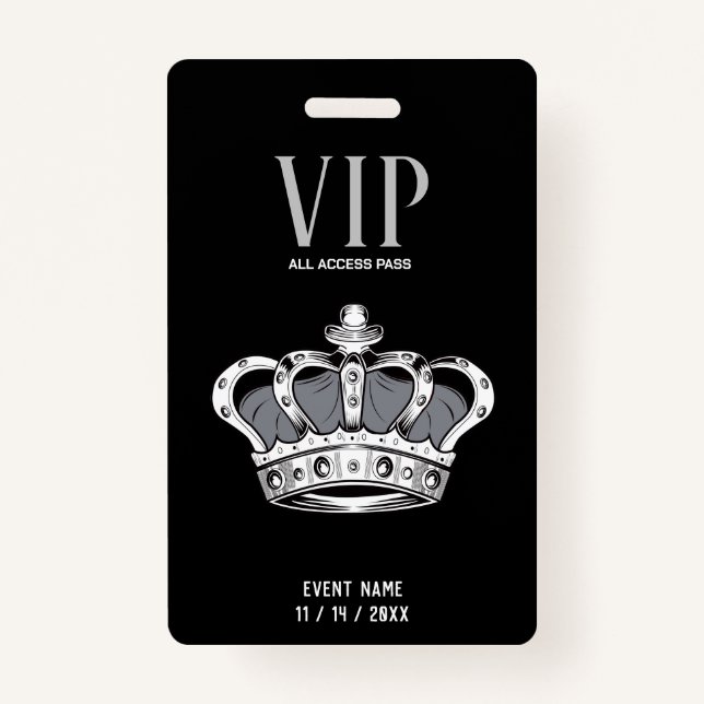 Crown VIP Badge ID Badge (Front)