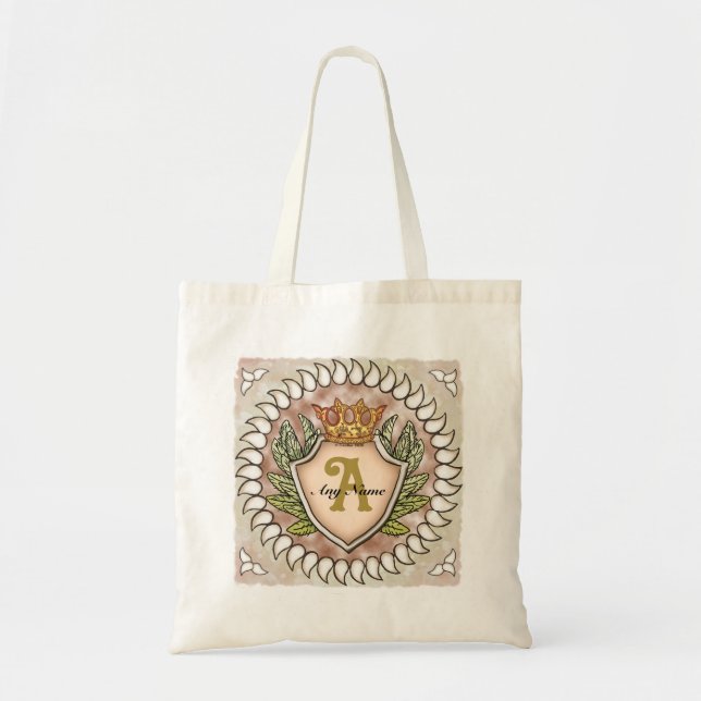 Crown Wing Monogram  Tote Bag (Front)