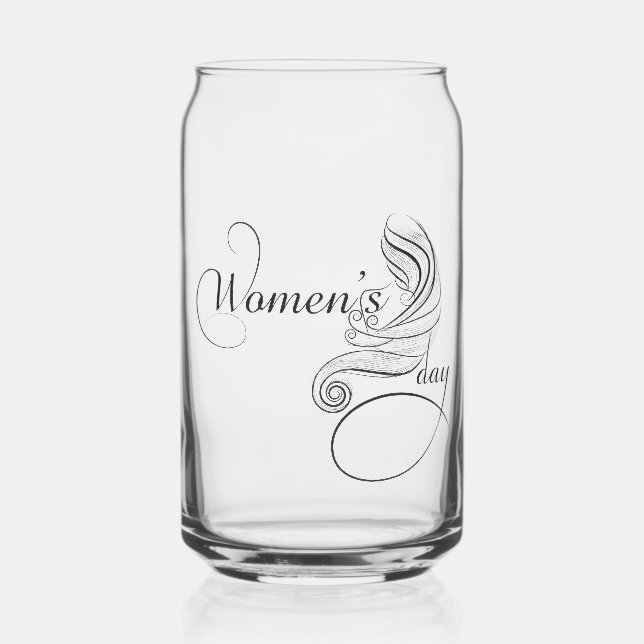 Crown women on Women's Day Can Glass (Left)