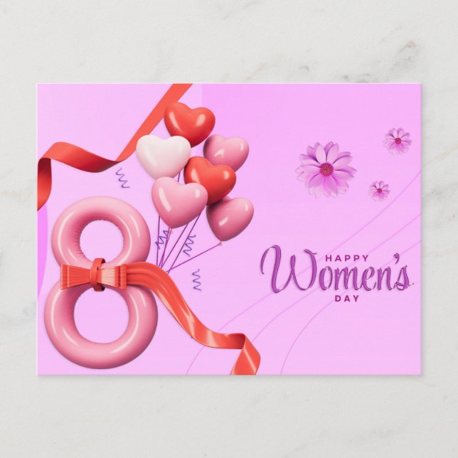 Crown women on Women's Day Postcard (Front)