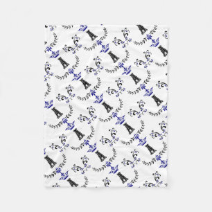 Crown Wreath A Monogram Fleece Blanket