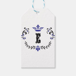 Crown Wreath Monogram 'E' Gift Tags