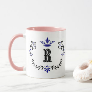 Crown Wreath Monogram 'R' Mug