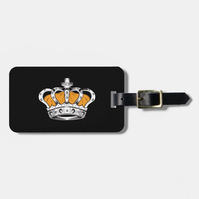 Crown - Yellow  Luggage Tag (Front Horizontal)