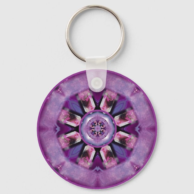 crownchakramandala5 key ring (Front)