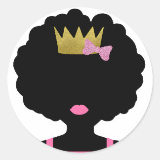 Crowned Afro Girl Sticker
