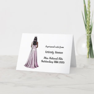Crowned Beauty Queen Custom Stationery Note Cards