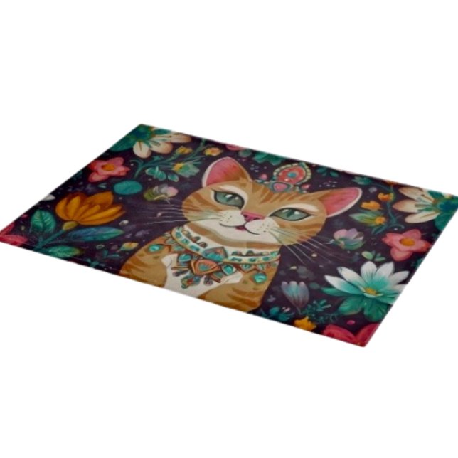 Crowned Bejewelled Cat Cutting Board (A beautiful cutting board for Mom—practical, stylish, and perfect for Mother’s Day.)