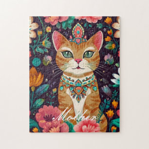 Crowned Bejewelled Cat Puzzle