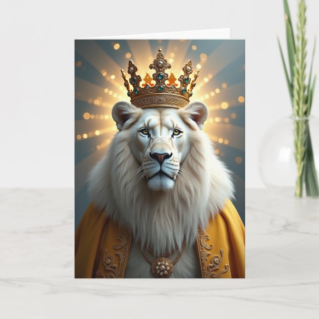 Crowned Cat Birthday Card (Front)