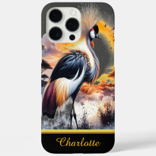 Crowned Crane Stands Majestically iPhone 16 Pro Max Case