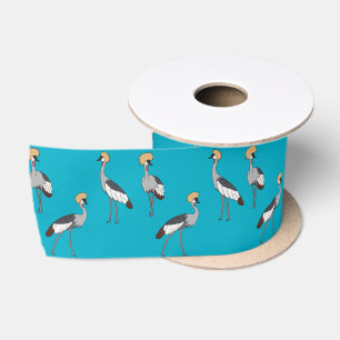 Crowned Cranes Satin Ribbon