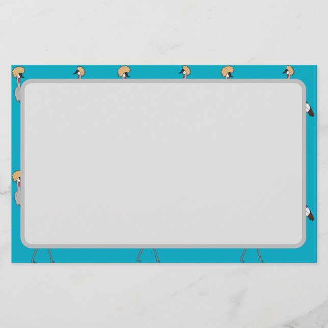 Crowned Cranes Stationery (Front)