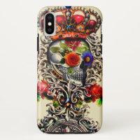 Crowned Floral Skull