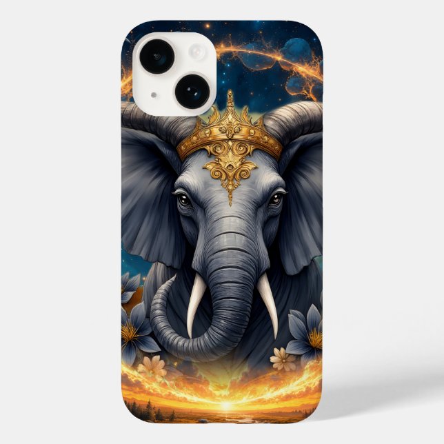 Crowned Guardian of the Celestial Gate the elefant Case-Mate iPhone Case (Back)