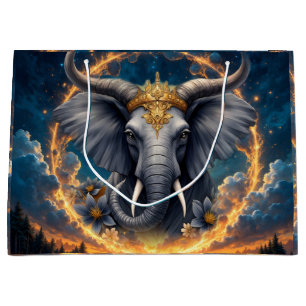 Crowned Guardian of the Celestial Gate the elefant Large Gift Bag