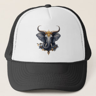 Crowned Guardian of the Celestial Gate the elefant Trucker Hat