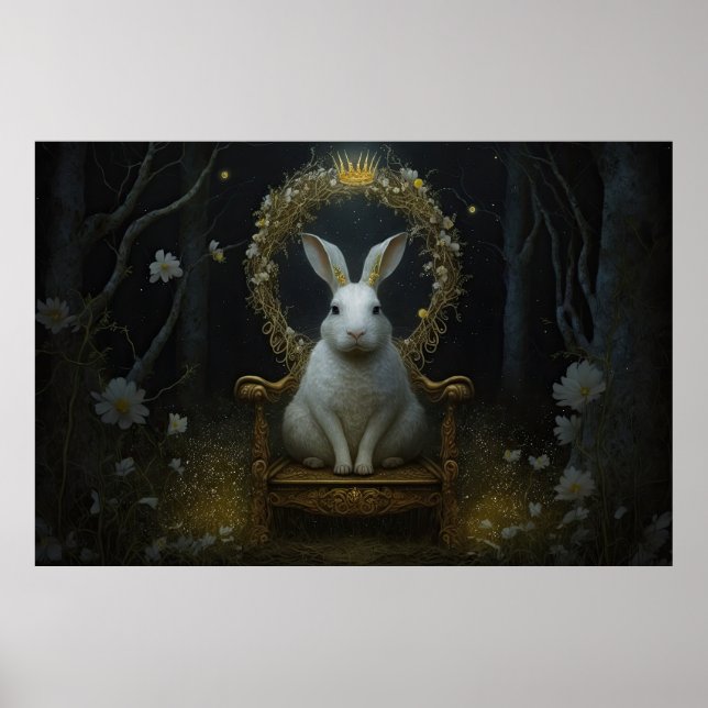 Crowned King Rabbit Poster (Front)