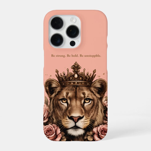 Crowned Lion Empowerment iPhone Case (Back)