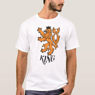 Crowned Lion Heraldic Emblem Royal Lion Crest T-Shirt