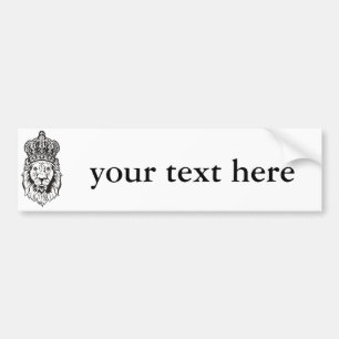 Crowned Lion's Head Bumper Sticker