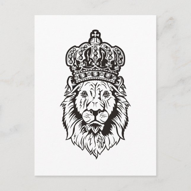 Crowned Lion's Head Postcard (Front)