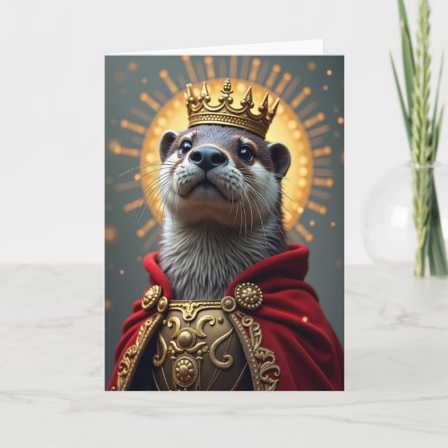Crowned Mammal Birthday Card (Front)