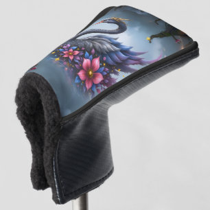 Crowned Moon Swan – Guardian of the Silent Lake. Golf Head Cover