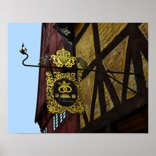Crowned Pretzel With Cupids Poster (Front)