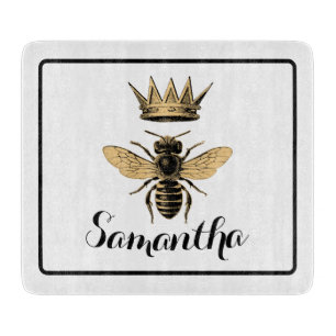 Crowned Queen Bee Cutting Board