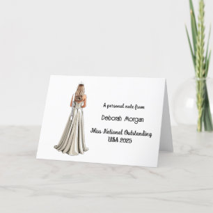 Crowned Queen Blonde Custom Stationery Note Cards
