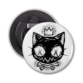 Crowned Skull Cat Bottle Opener