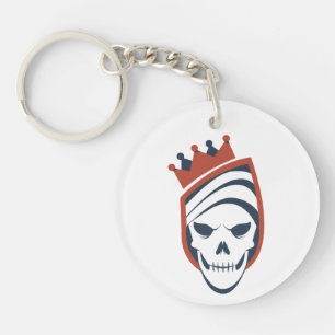 Crowned Skull Graphic Keychain