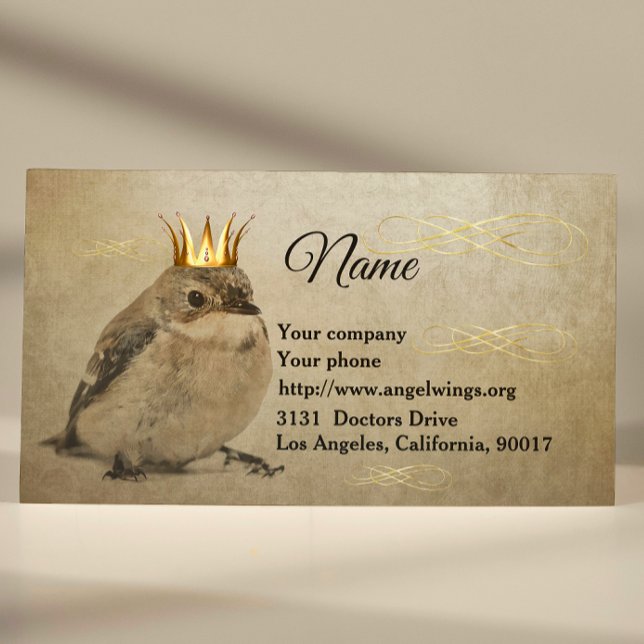 Crowned Sparrow Business Card (Creator Uploaded)