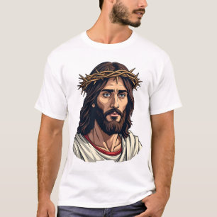 Crowned Thorns Jesus Vintage Etching Shirt