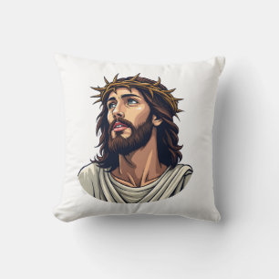 Crowned Thorns Jesus Vintage Etching Shirt 2 Cushion